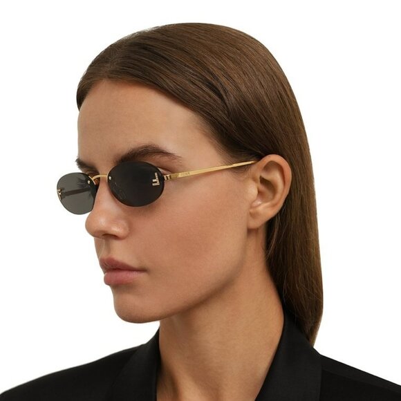 Fendi FIRST CRYSTAL Women Sunglasses Gold Oval FE4075US 30A NEW AUTHENTIC - Picture 11 of 16